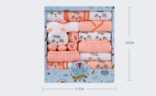 SnuggleBox™ – 15-Piece Cotton Newborn Gift Set
